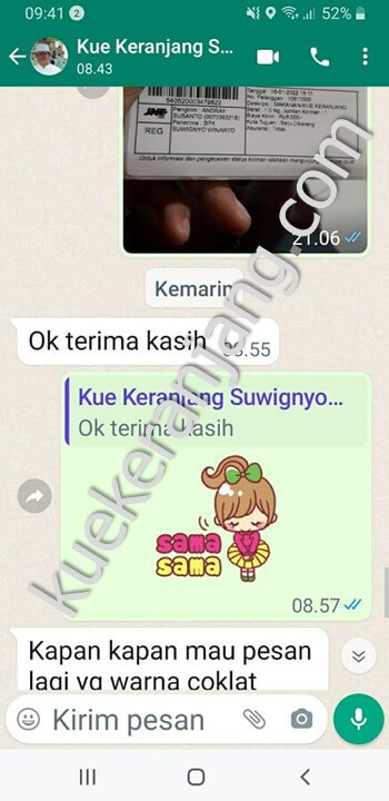 testimoni kue keranjang kue dodol